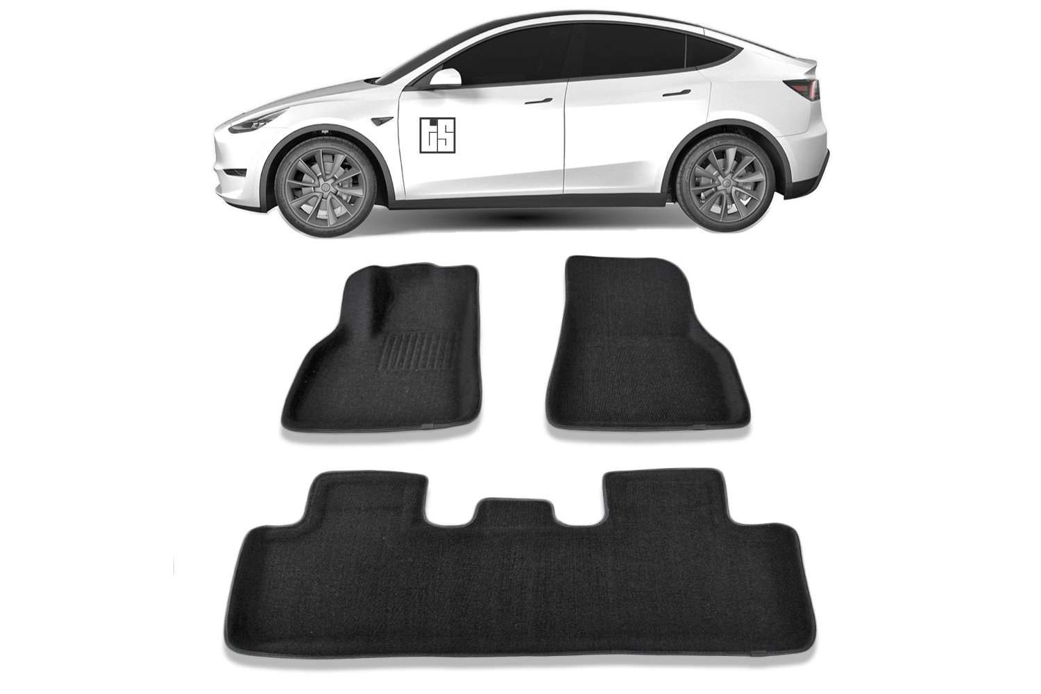 LinerX Floor Mats Full Set for 2020-2024 Tesla Model Y - High Performa