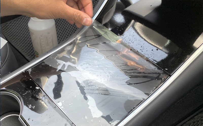 model 3 center console clear film instructions