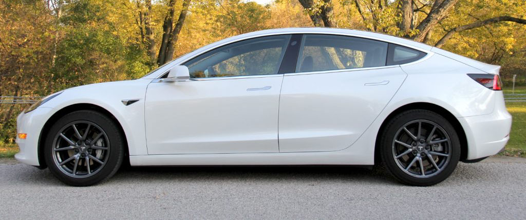 Pearl White Tesla Model 3