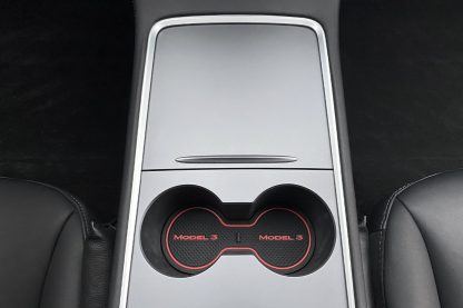 Tesla Model 3 Cup Holder and Storage Liners Red
