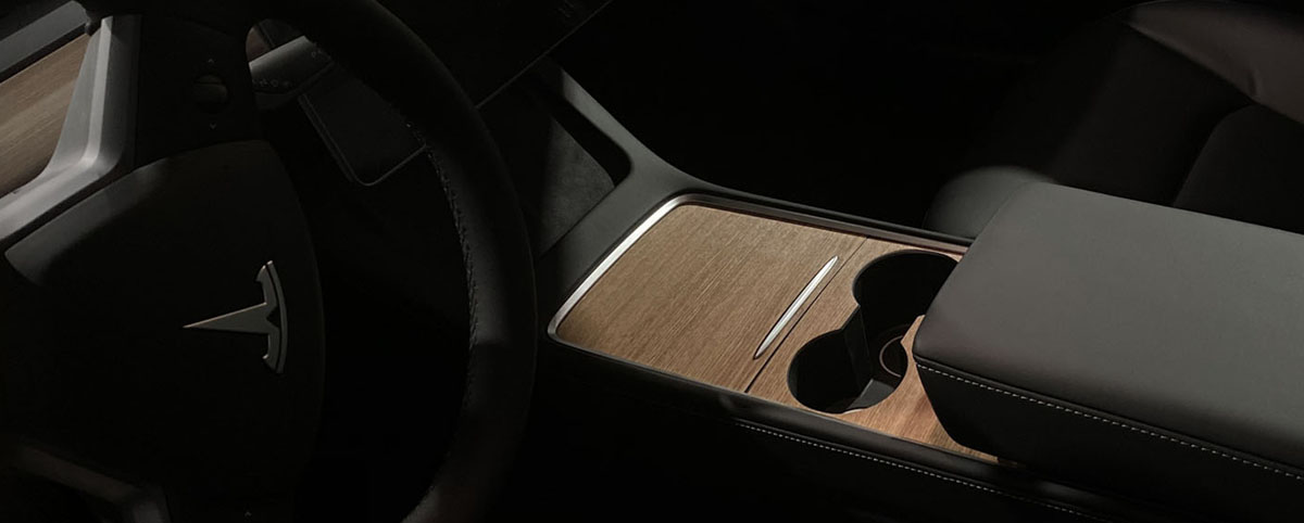 Model 3 Wood Console Wrap (2021+) - Tesloid Canada