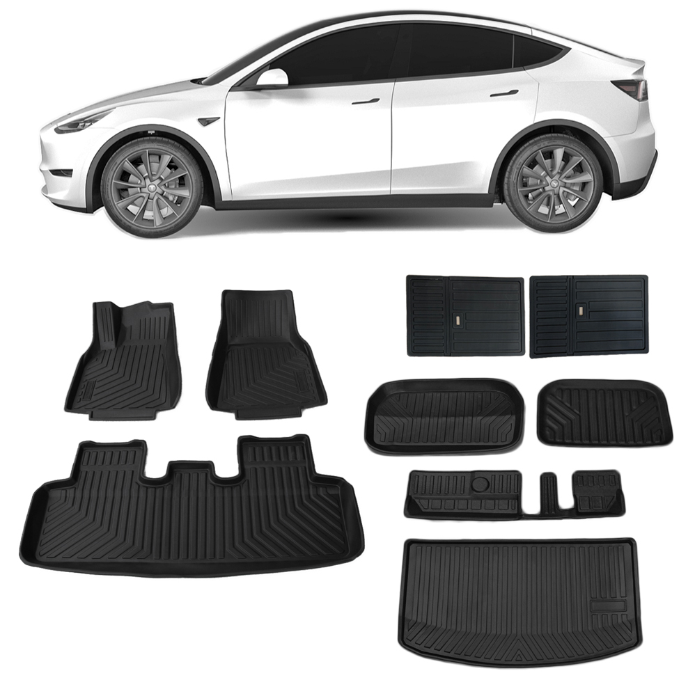 Model Y Floor and Cargo Mats Bundle 7 Seater Tesloid Canada