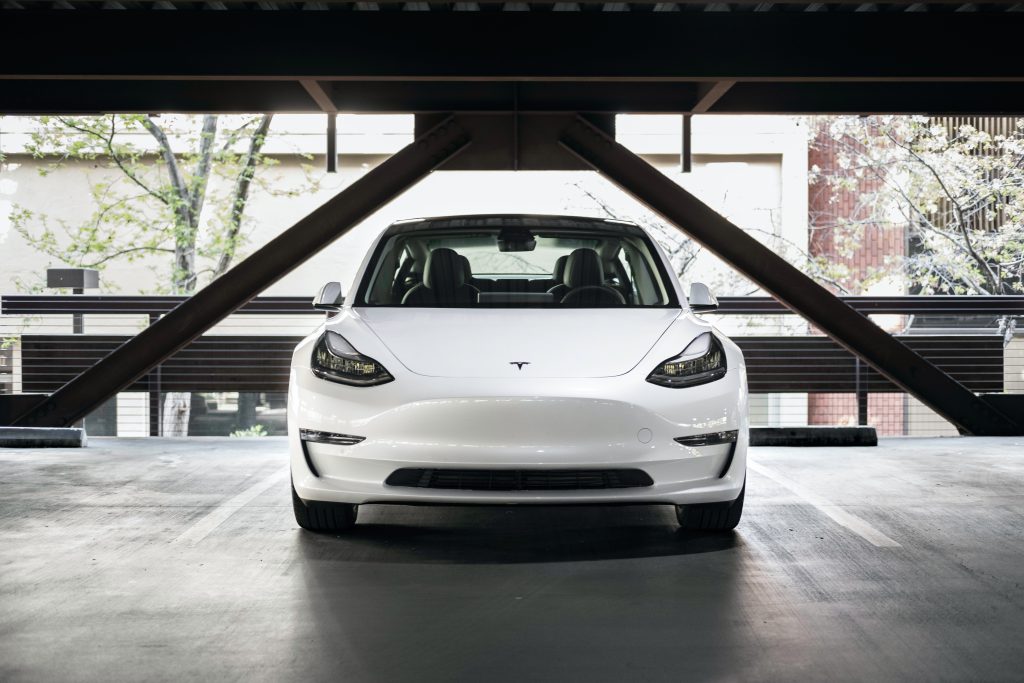 Pearl White Tesla Model 3