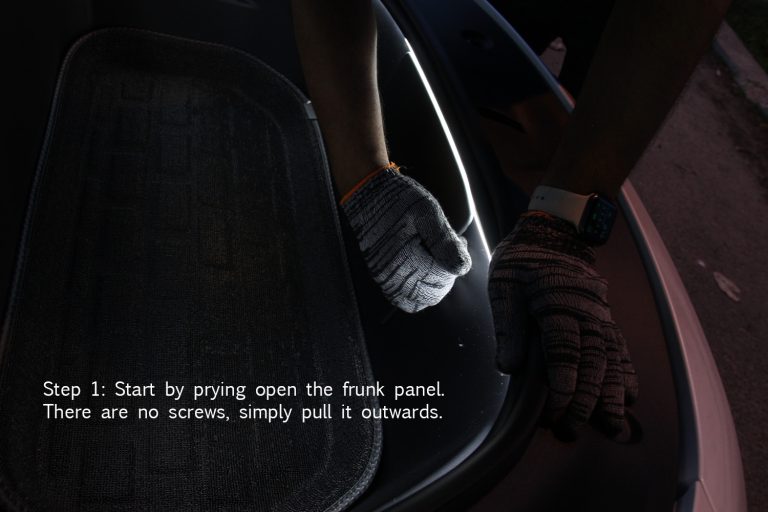 How to install Trunk and frunk LED strip on Model Y/3? - Tesloid Canada