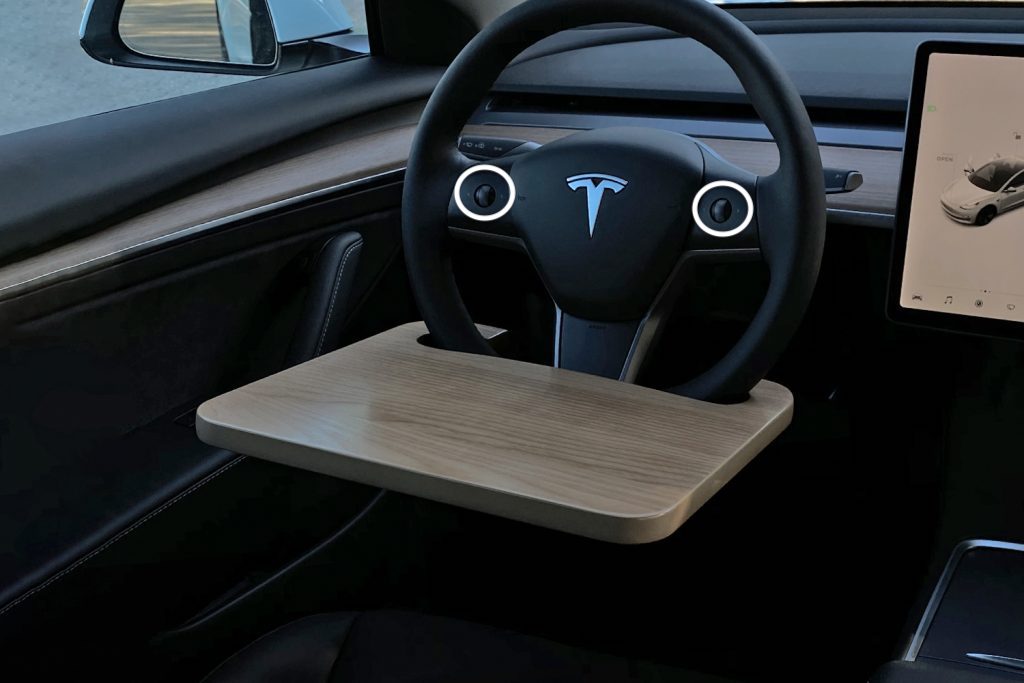 Tesloid Steering Wheel Tray for the Model 3 & Model Y