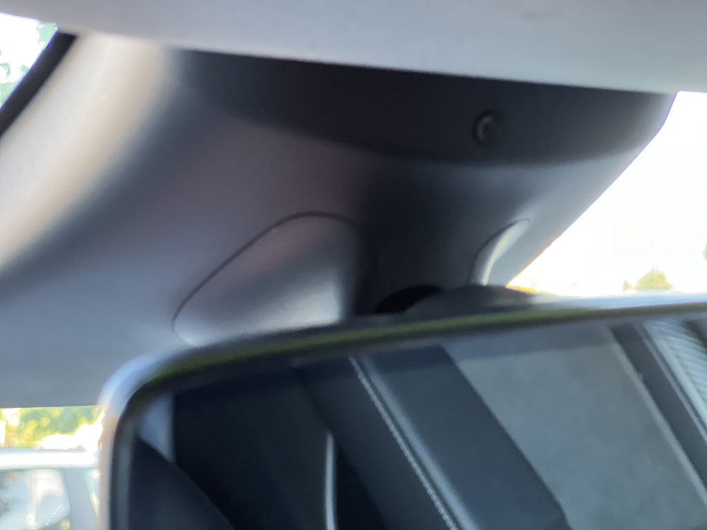 The Interior Cabin Camera is Located Above the Rear-View Mirror