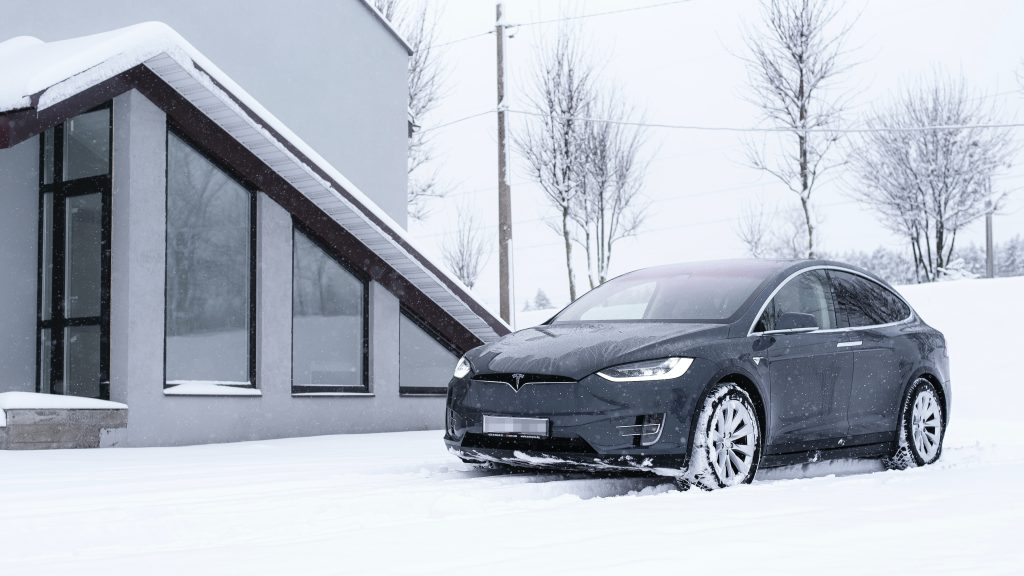 Tesla Model X in a Winter Environment