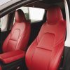 Tesloid Nappa Leather Seats Covers for Model Y - Rolls Royce Red