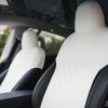 Tesloid Nappa Leather Seats Protectors for Model Y - Dove white