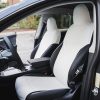 Tesloid Nappa Leather Seats Protectors for Model Y - Dove white