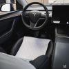 Tesloid Nappa Leather Seats Protectors for Model Y - Dove white