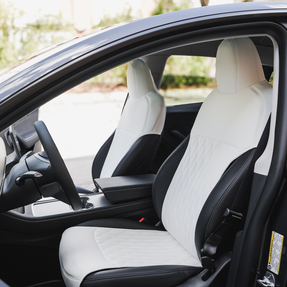 Napa leather seats Tesla interior tan