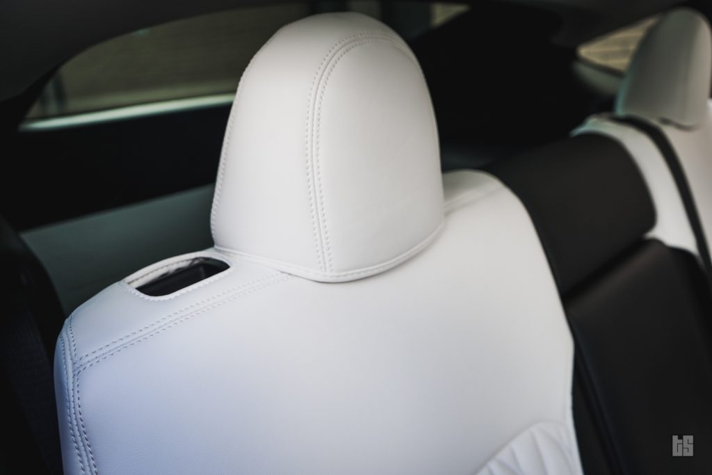 Tesloid Nappa Leather Seats Protectors for Model Y - Dove white