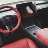 Tesloid Nappa Leather Steering Wheel Cover Hand Stitched for Model Y - Rolls Royce Red