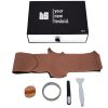 Tesloid Nappa Leather Steering Wheel Cover Hand Stitched for Model Y - Saddle Tan