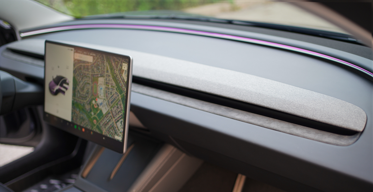 Model 3 Dash cover matte black 