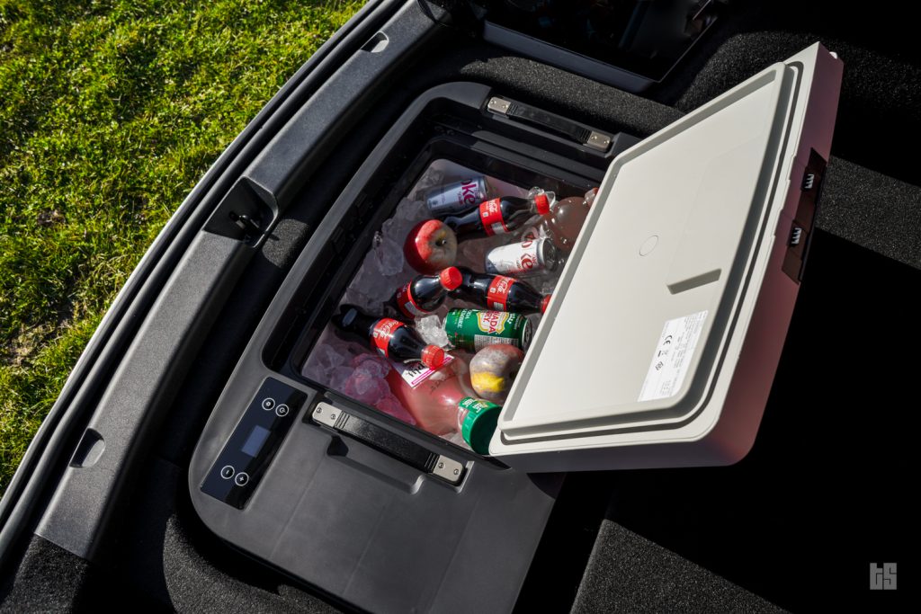 Tesloid Tesla Model Y Sub Trunk Fridge