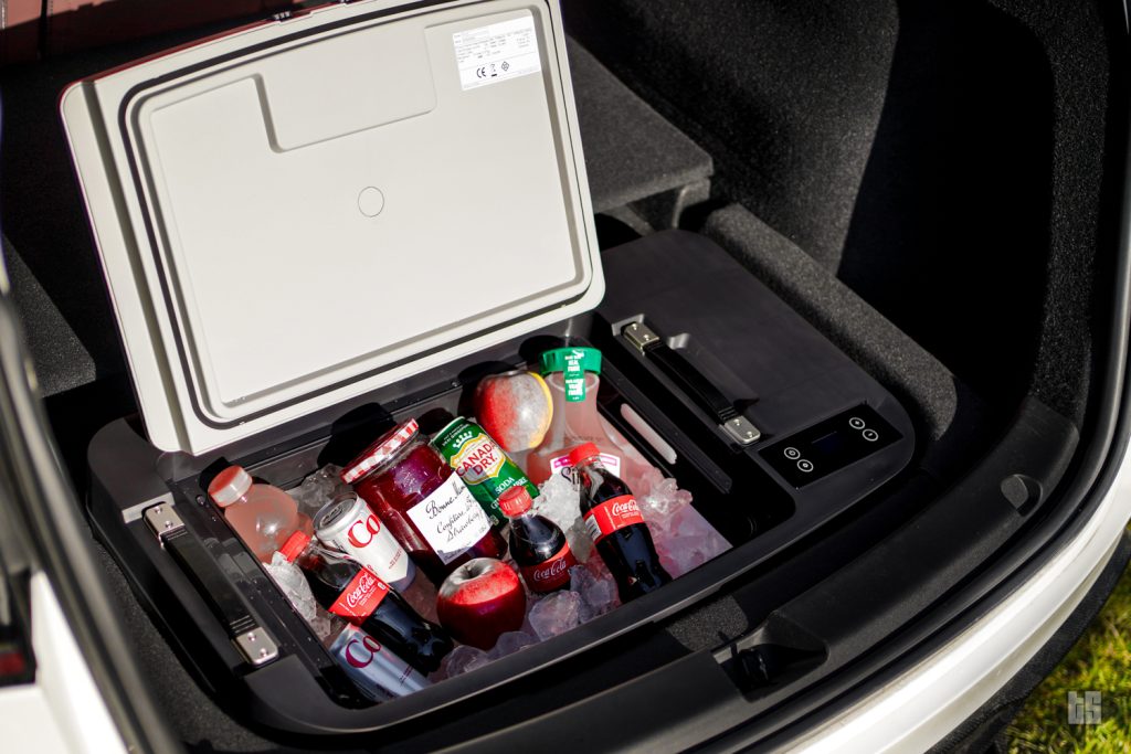 Tesloid Tesla Model Y Sub Trunk Fridge