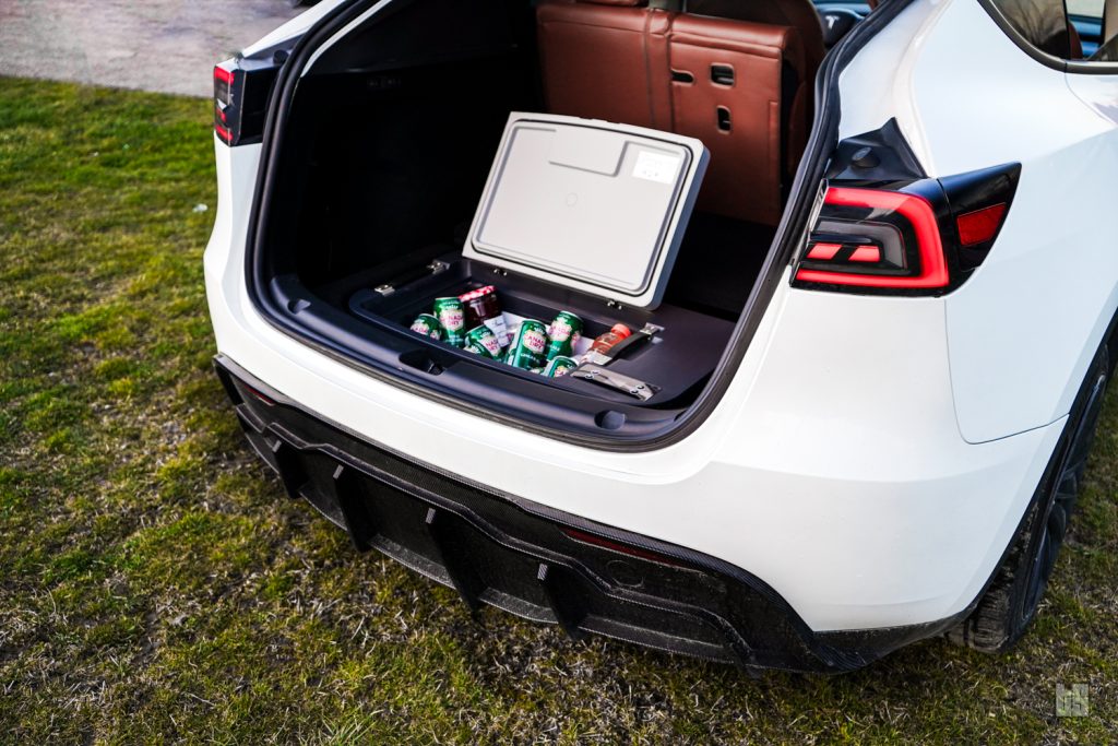 Tesloid Tesla Model Y Sub Trunk Fridge