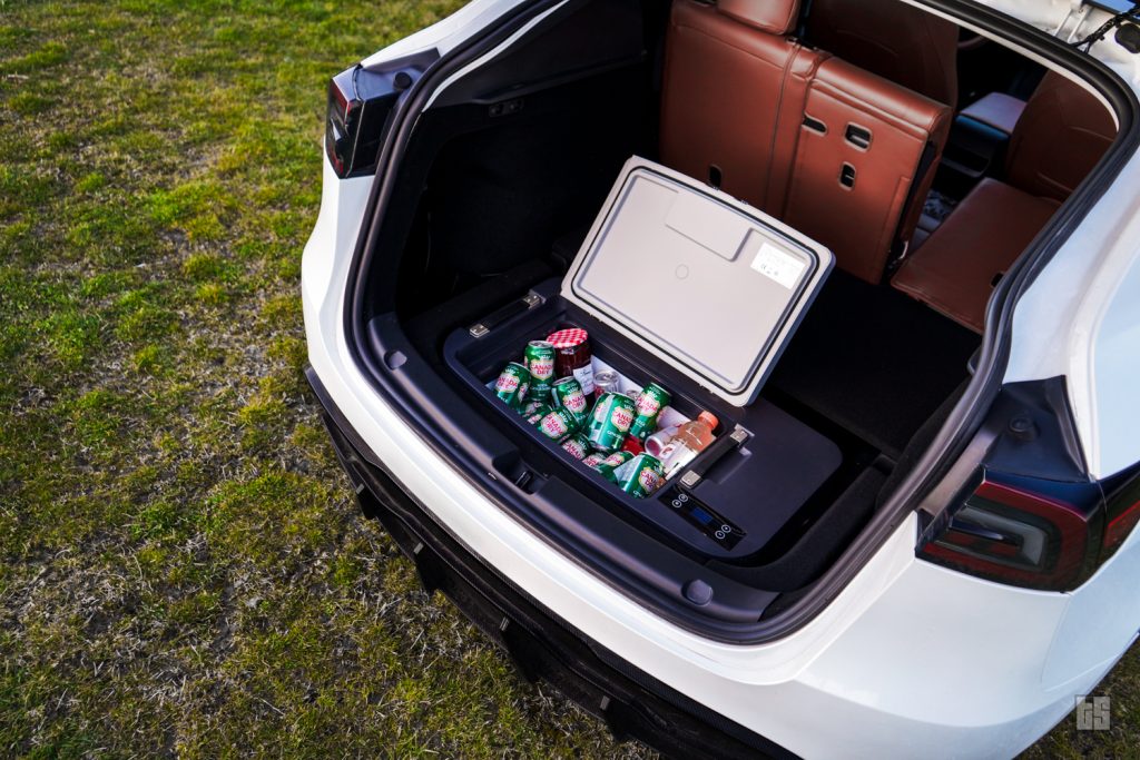 Tesloid Tesla Model Y Sub Trunk Fridge