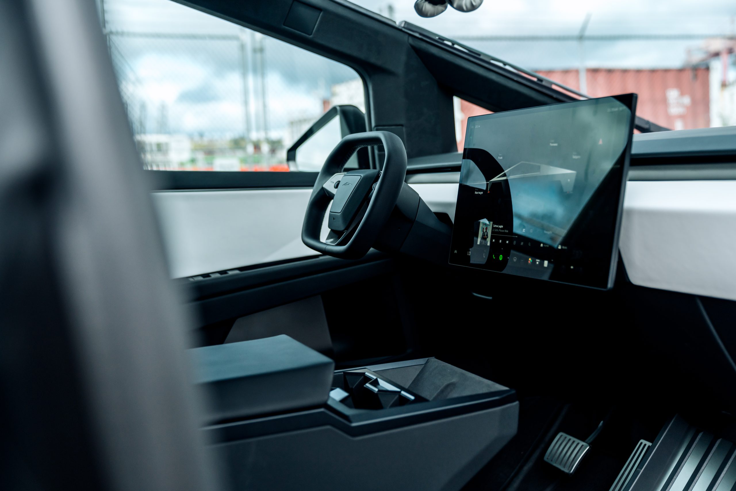 Interior of the Tesla Cybertruck, Where USB-C and USB-A Ports Can Be Found