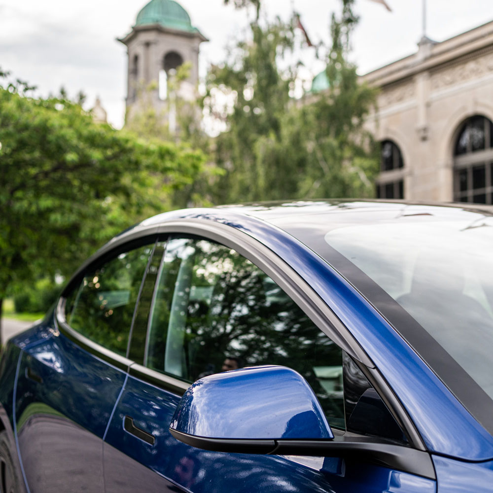 model 3 window rain and wind deflector