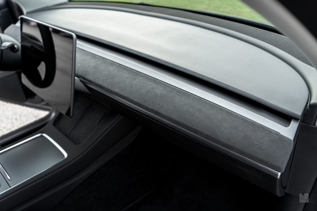 thumbnail image 2 of Alcantara Dashboard & Door Trim Covers For Tesla Model 3 / Model Y - Interior Wrap & Armrest Protector 2 of 14
