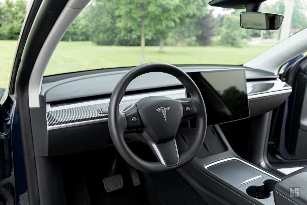 Tesla Model Y Gloss Carbon Fiber Dash and Door