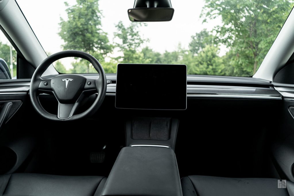 Tesla Model Y Gloss Carbon Fiber Dash and Door