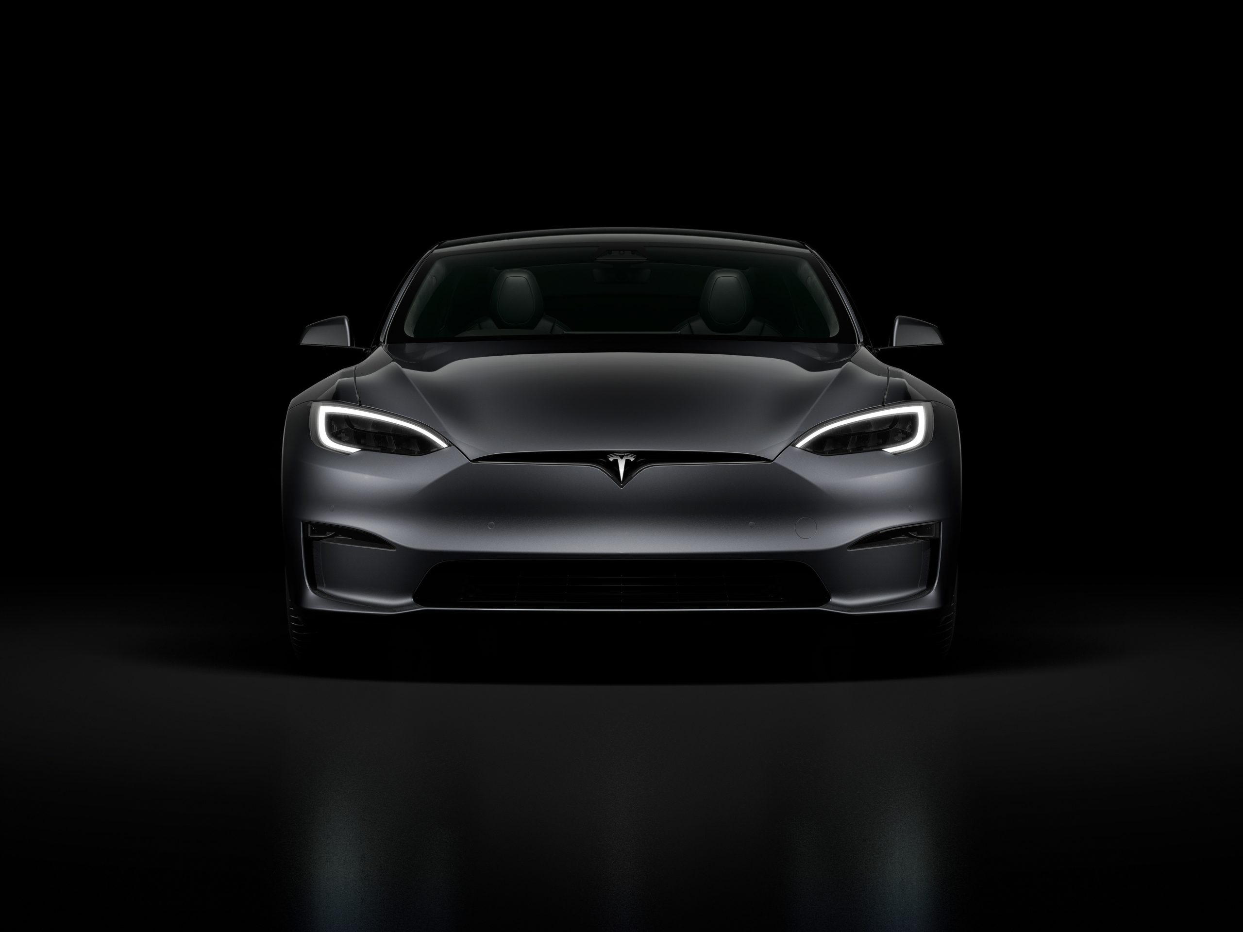 Front View of a Tesla Model S