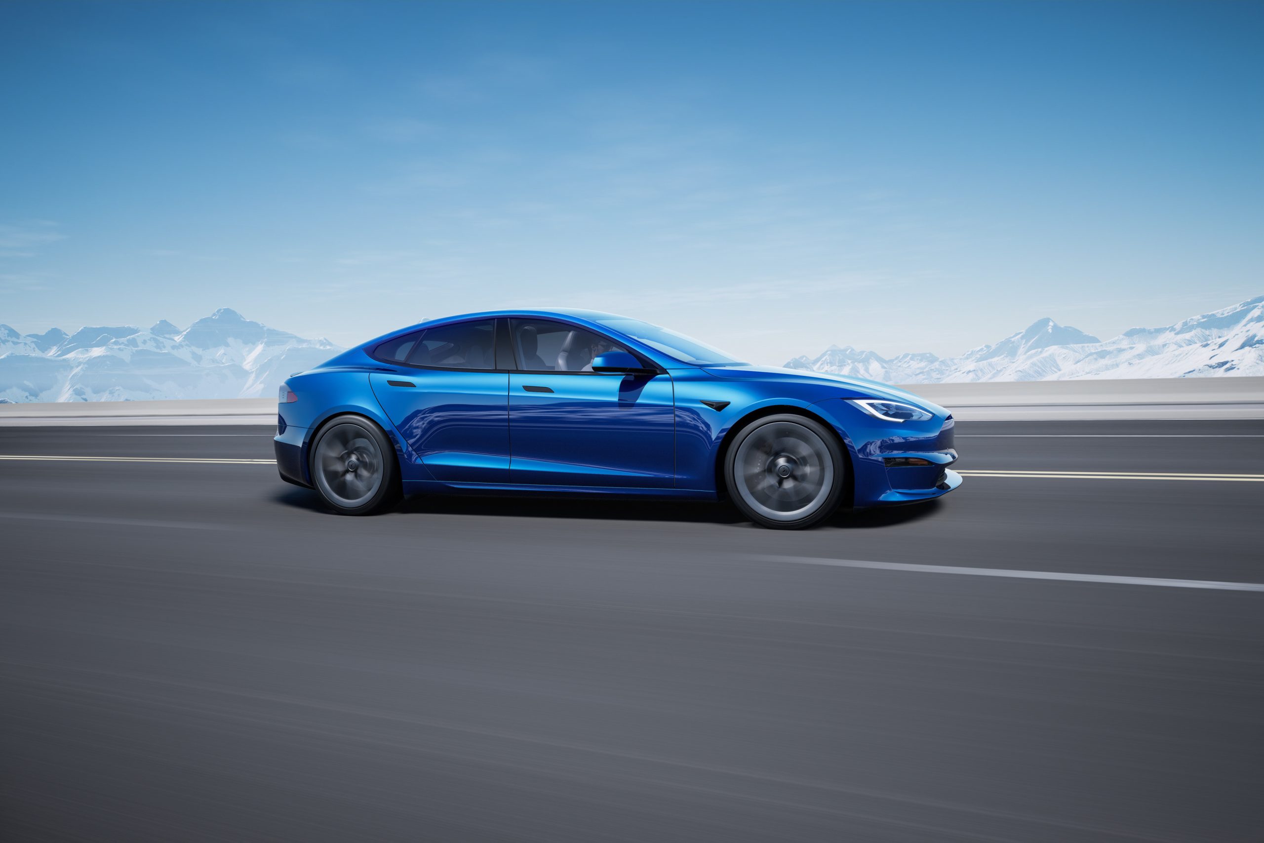 Blue Tesla Model S