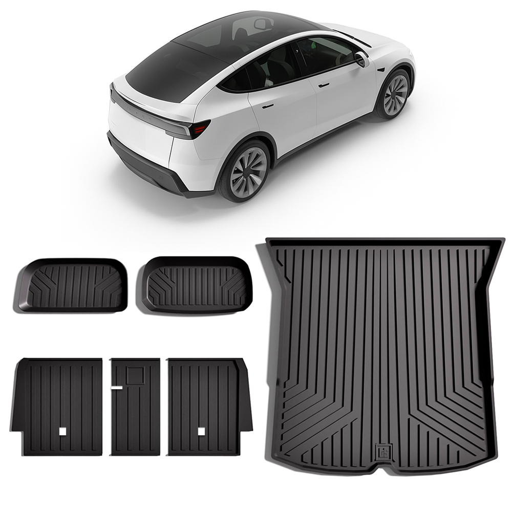 Tesla Model Y Juniper Trunk Mat, Frunk Mat and Subtrunk Mats - Cargo Mats Tesla Model Y Juniper Trunk Mat, Frunk Mat and Subtrunk Mats - Cargo Mats