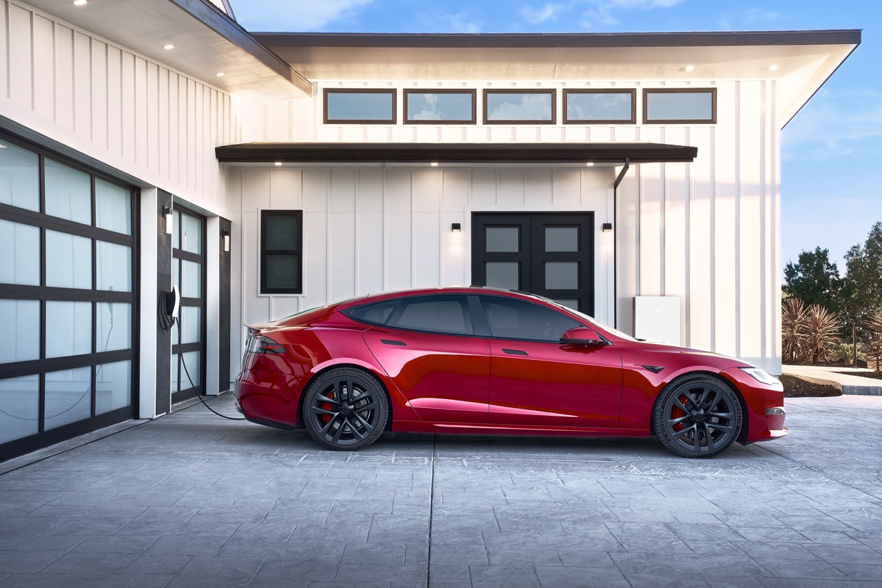 Tesla Charging at a Home