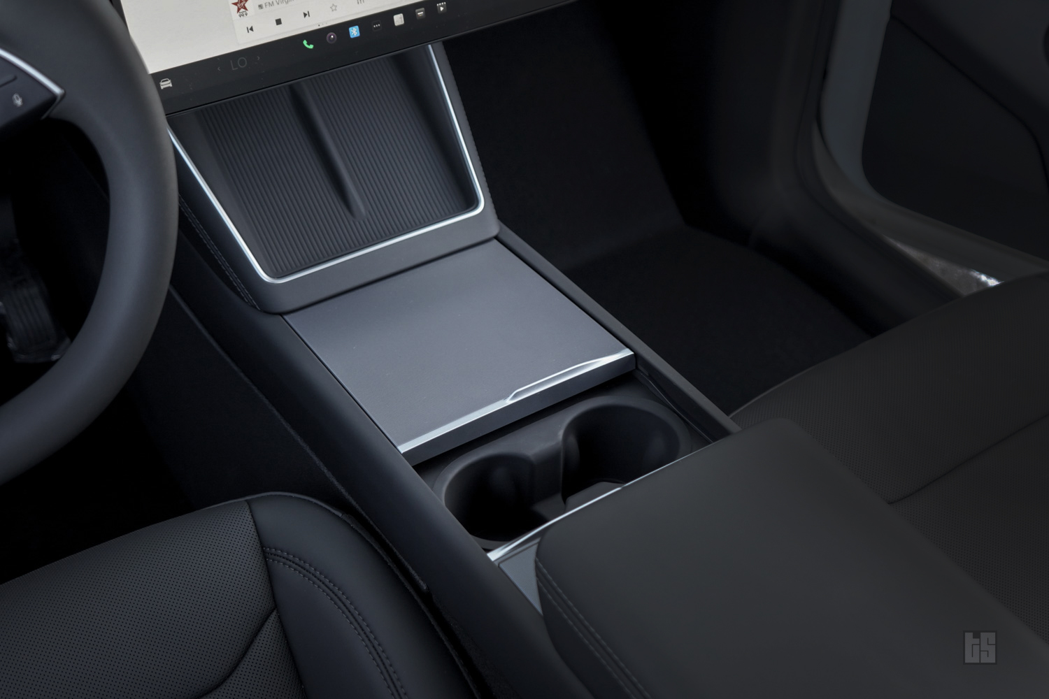 Tesla Model Y Juniper 3D Cup Holder and Wireless Charger Liners Tesla Model Y Juniper 3D Cup Holder and Wireless Charger Liners