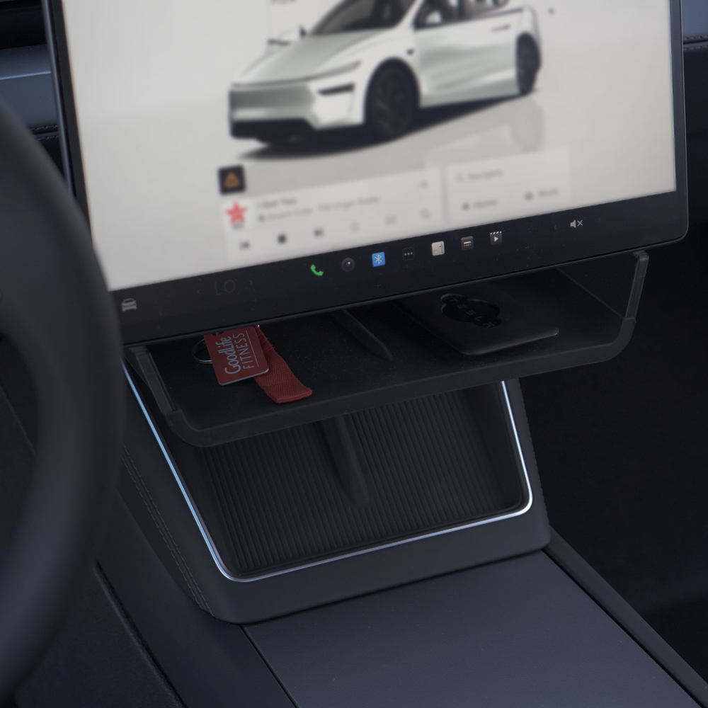 Cybertruck Under Screen Organizer Easy mount in Place