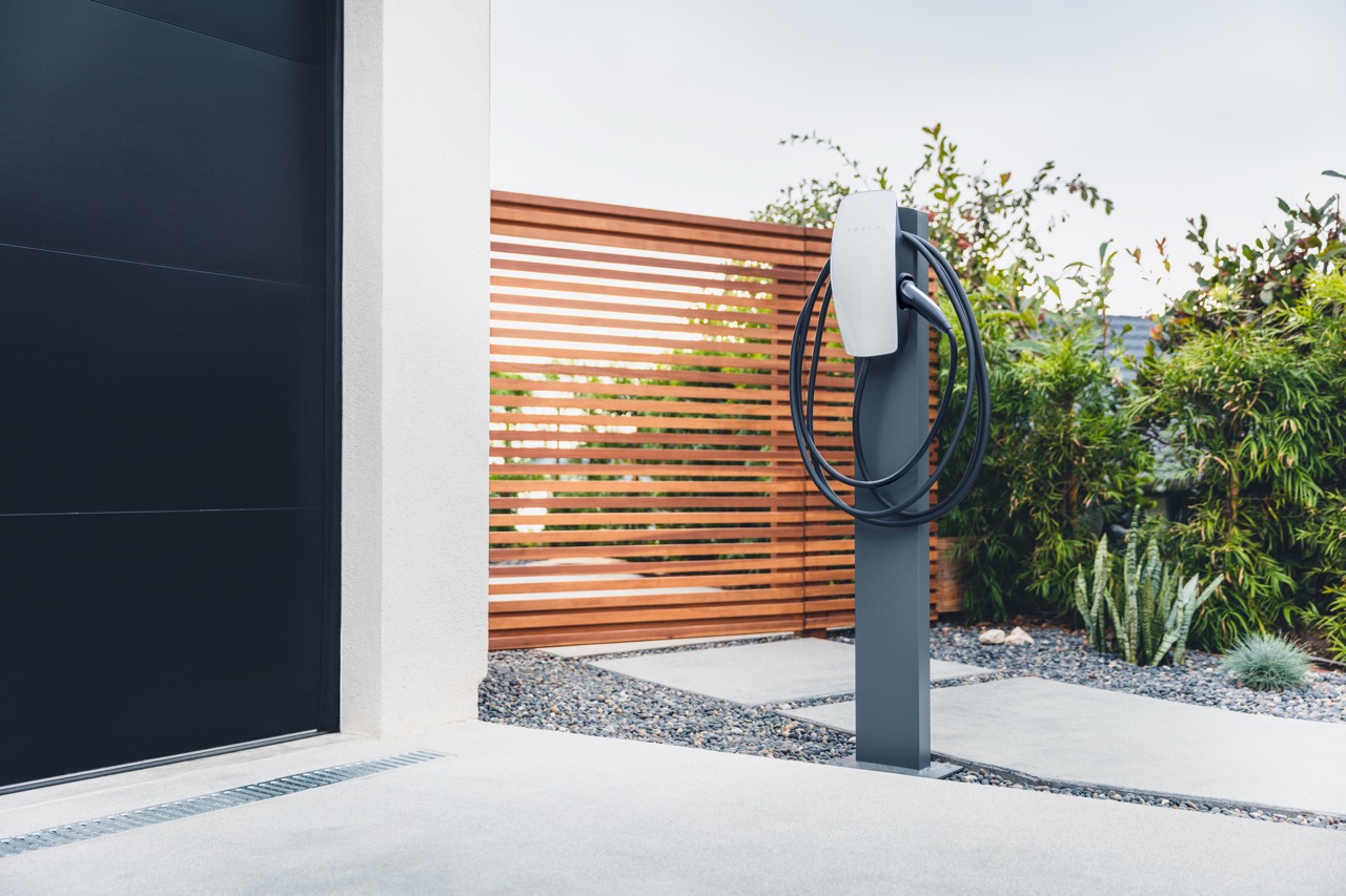 Tesla Wall Connector Used for Charging