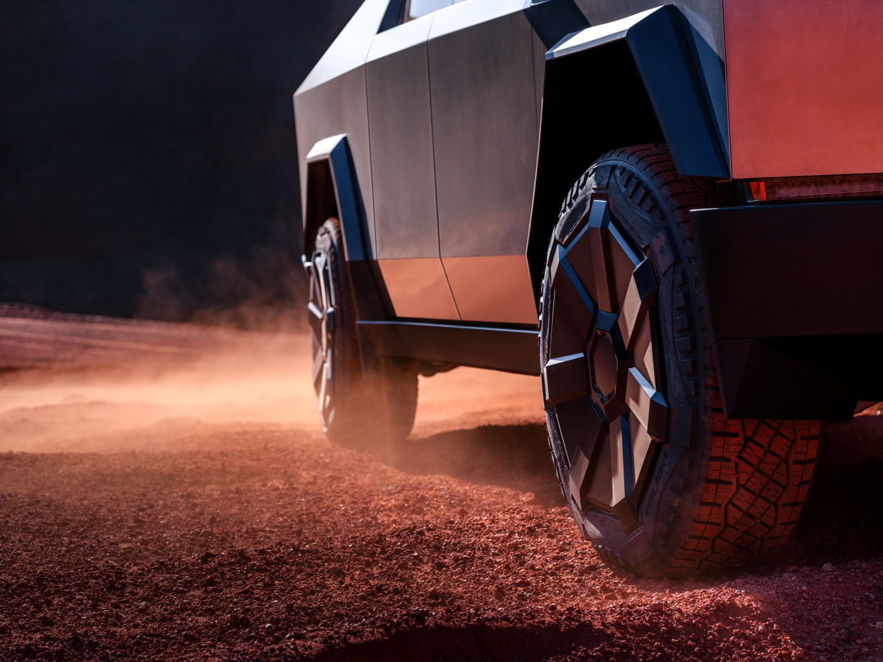 Tesla Cybertruck that can use car wash mode